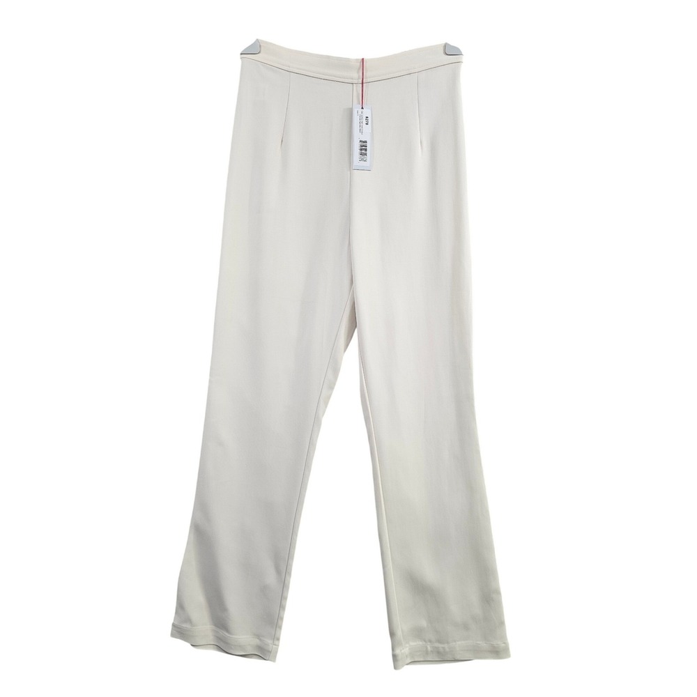 Frances Valentine Quincy Pant Womens S White Solid Stretch‎ Viscose Spandex New